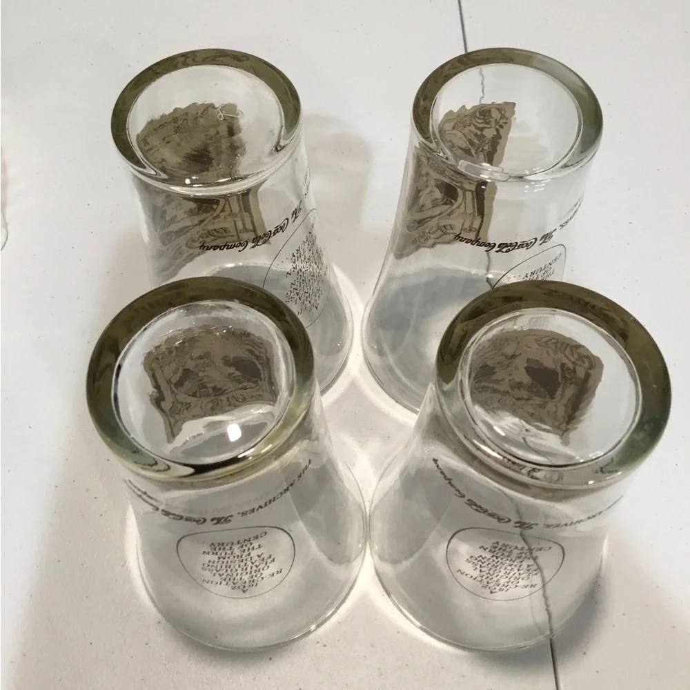 Vintage Coca Cola Flair Glass A Set of 4 Collectable Glasses